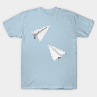 Paper Airplanes Pixel Art T-Shirt